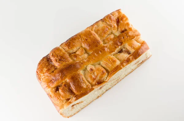 Tort proaspăt cu umplutură de mere — Fotografie, imagine de stoc