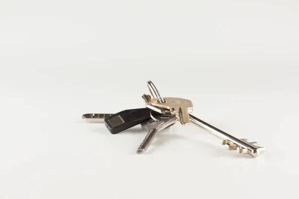 Set of keys on white background — Stock Photo, Image