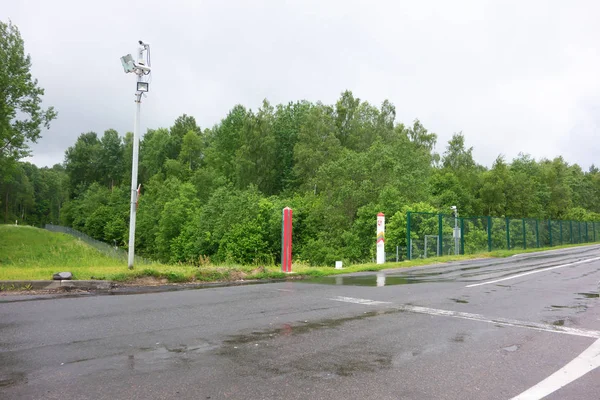 Beyaz Rusya ve Litvanya arasındaki sınır kapısı — Stok fotoğraf