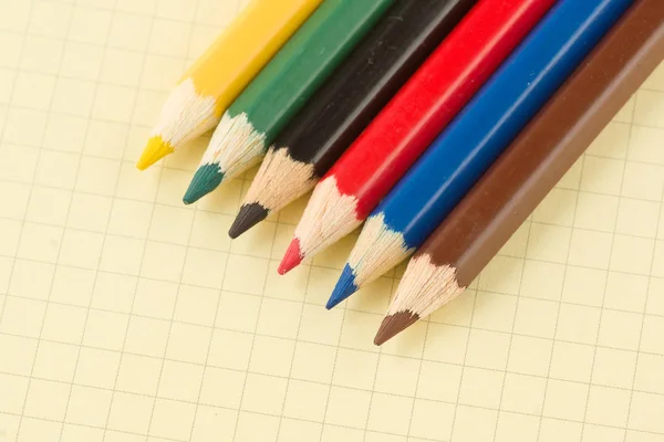 Many colored pencils — Φωτογραφία Αρχείου