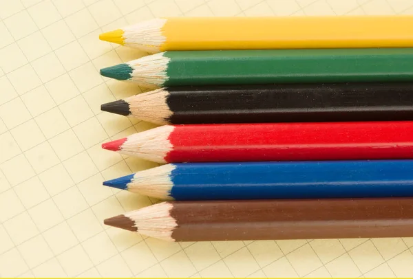 Many colored pencils — Φωτογραφία Αρχείου