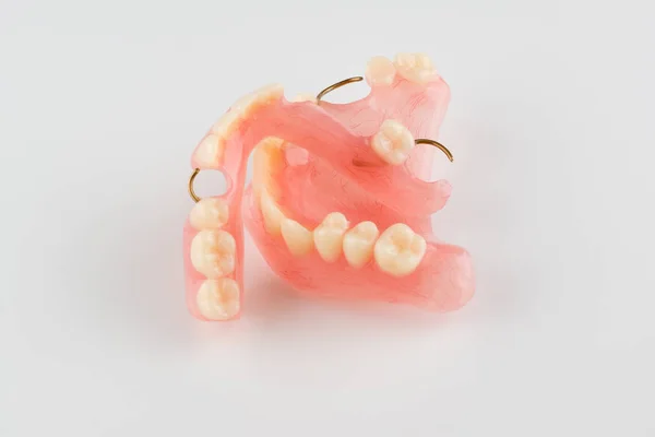 Proteza zębów akrylowych — Zdjęcie stockowe