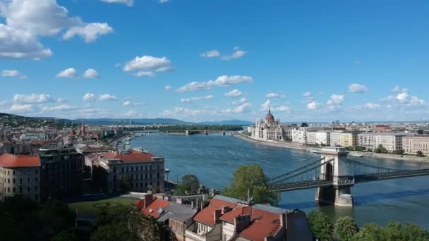 Беспилотный след Будапешта — стоковое видео