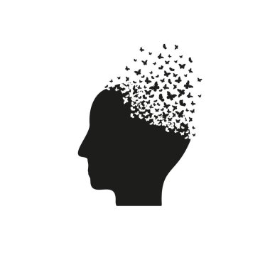 Yıkımın etkisiyle baş. Dağılım. Kelebek, güve