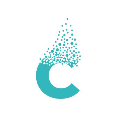 C harfi bir baloncuk bulutuna yayılıyor..