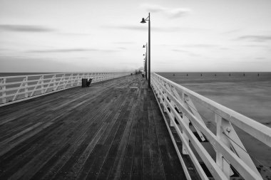 Siyah beyaz görüntü Shorncliffe Pier