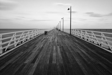 Siyah beyaz görüntü Shorncliffe Pier
