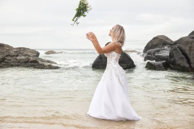 Gelin Snapper Rock Beach deki New South Wales.