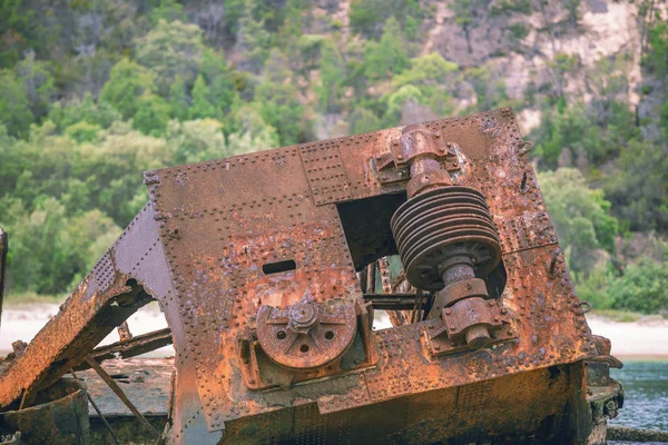 Sunk skeppsvrak på Tangalooma Island i Moreton Bay — Stockfoto