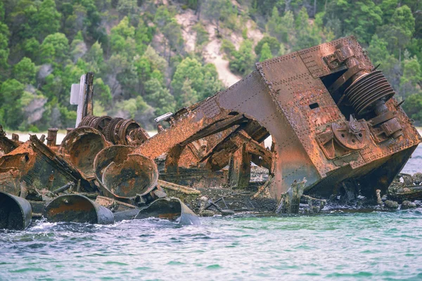 Naufrages coulés à l'île Tangalooma dans la baie de Moreton — Photo