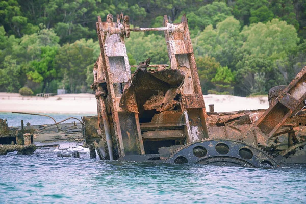 Μη ανακτήσιμες ναυάγια στο Tangalooma νησί Κόλπος Moreton — Φωτογραφία Αρχείου