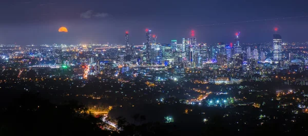 Widok z Brisbane z Mount Coot-tha — Zdjęcie stockowe