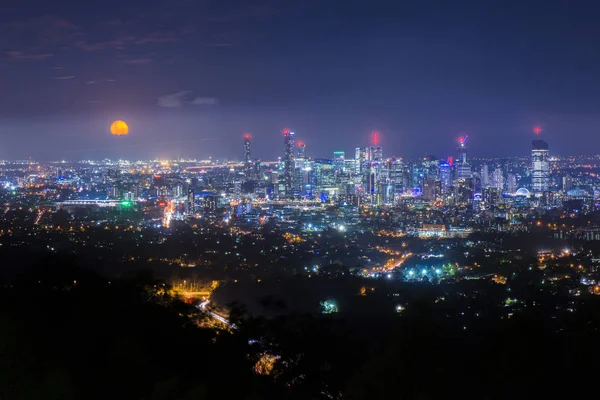 Vista de Brisbane do Monte Coot-tha — Fotografia de Stock