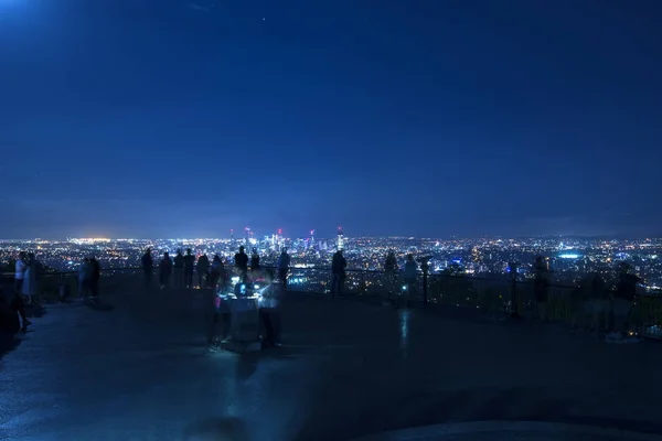 View of Brisbane from Mount Coot-tha at night. — Stock Photo, Image