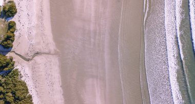 Yukarıdan, Yeşiller Plajı Launceston, Tasmanya