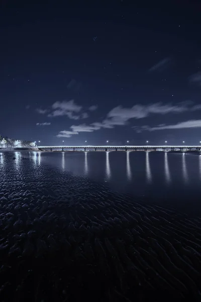 Shorncliffe Pier à noite . — Fotografia de Stock
