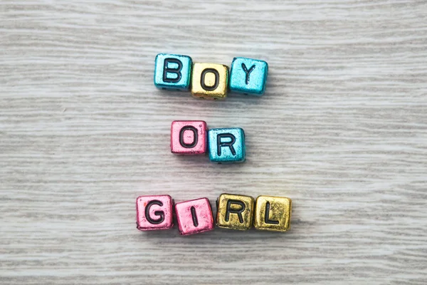 Sinal de menino ou menina — Fotografia de Stock