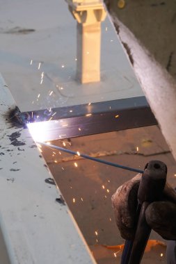 Kaynak çelik yakın çekim