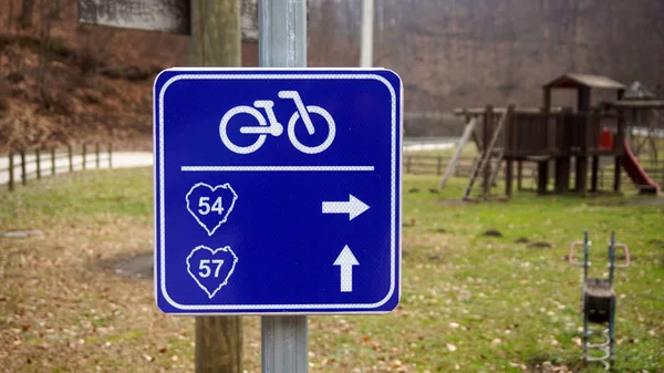 Schild für Radwege — Stockfoto