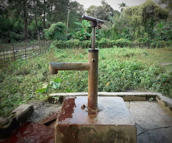 Hand pump in a government school in India.