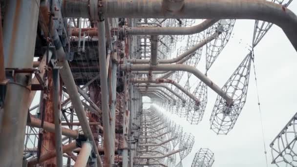 Enorme Telecommunicatie Radiocentrum Tsjernobyl Oekraïne — Stockvideo