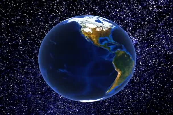 Planeten Jorden. Utsikt från rymden. — Stockvideo