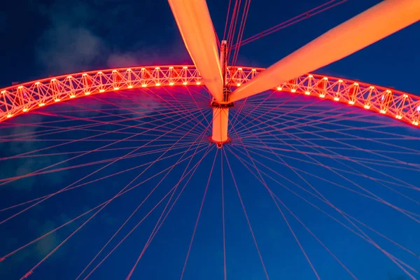 Olho de Londres à noite — Fotografia de Stock