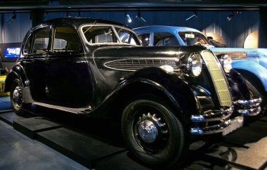 RIGA, LATVIA - OCTOBER 16: Retro car of the year 1938 BMW 326 Riga Motor Museum, October 16, 2016 in Riga, Latvia clipart