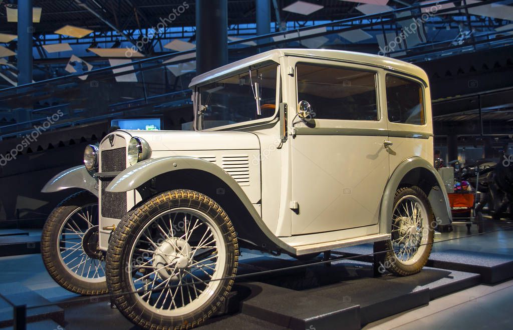 RIGA, LATVIA - OCTOBER 16: Retro car 1931 of the year BMW ...