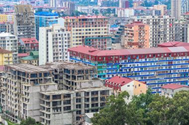 Batum, Georgia-Temmuz 1 2015 panoramik Batum gözlem platformu