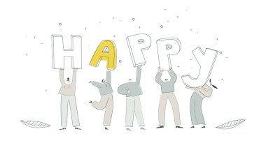 Düz insanlar büyük harfler taşır. İnsanlar başarıyı kutluyorlar.