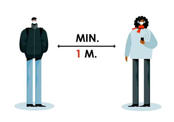 Medidas Básicas Protección Contra Nuevo Coronavirus Covid Mantener Distanciamiento Social Ilustraciones De Stock Sin Royalties Gratis