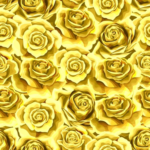 Rosas de oro flores vintage sin costuras patrón de fondo — Archivo Imágenes Vectoriales