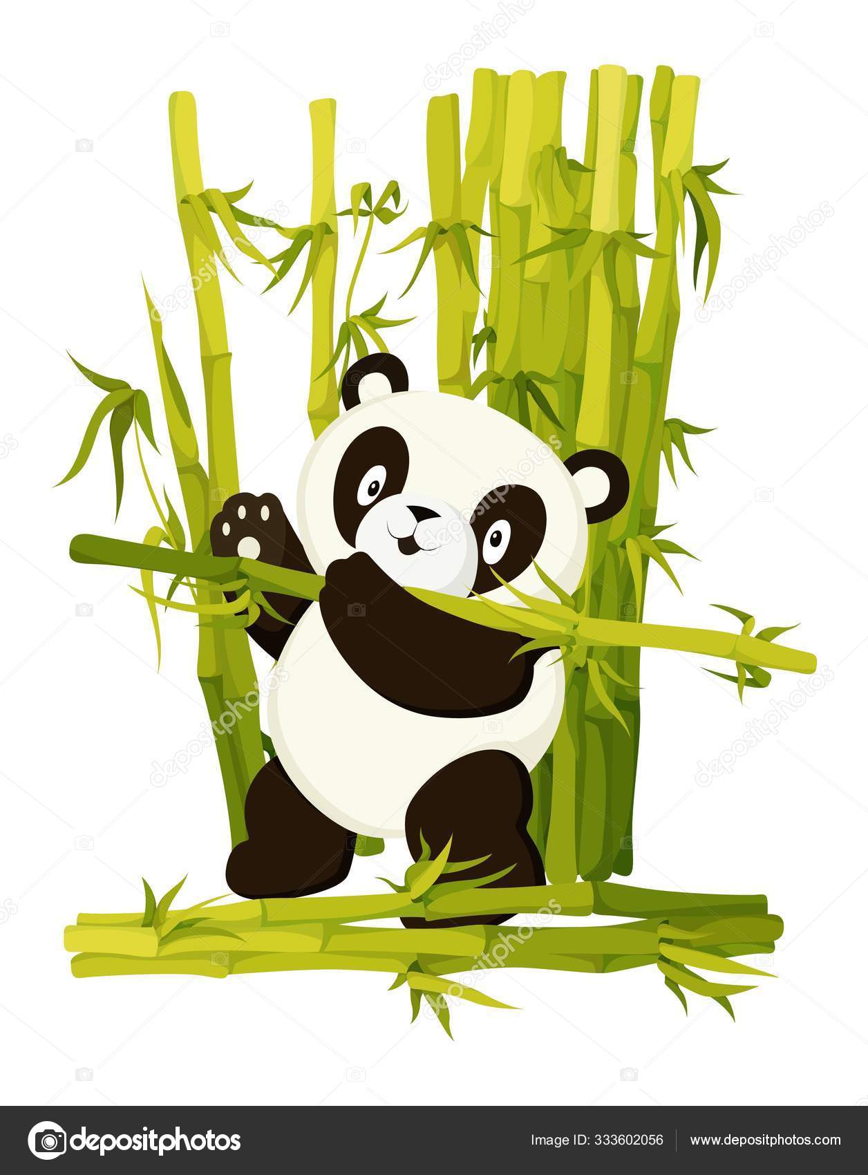 How To Draw A Panda Eating Bamboo Step By Step