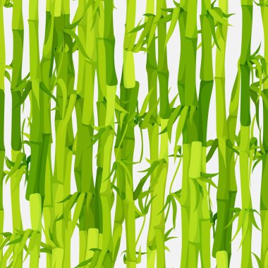 Yeşil bambu saplı vektör arkaplanı pürüzsüz desen