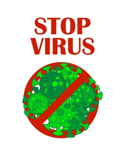 Zastavte plakát s nápisem MERS Corona Virus. Vektorová ilustrace — Stockový vektor