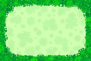 Mikroorganizmaların düz basit bakteri bilim çerçevesi