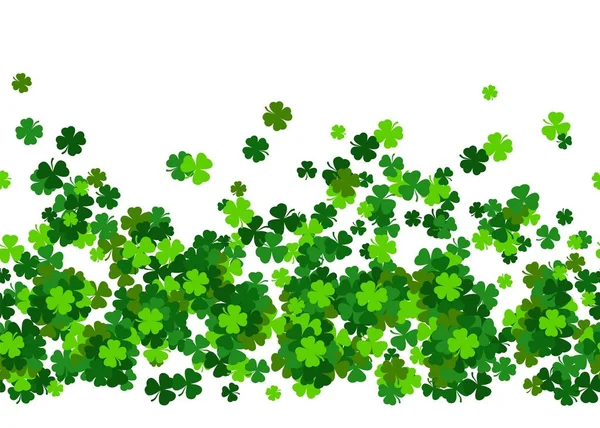 Happy Saint Patricks day horizontal seamless pattern background — Stock Vector