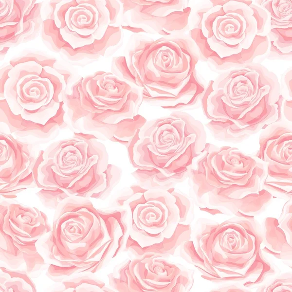 Crema Rosa Rosa flor Patrón sin costuras textura de fondo para la impresión textil — Vector de stock