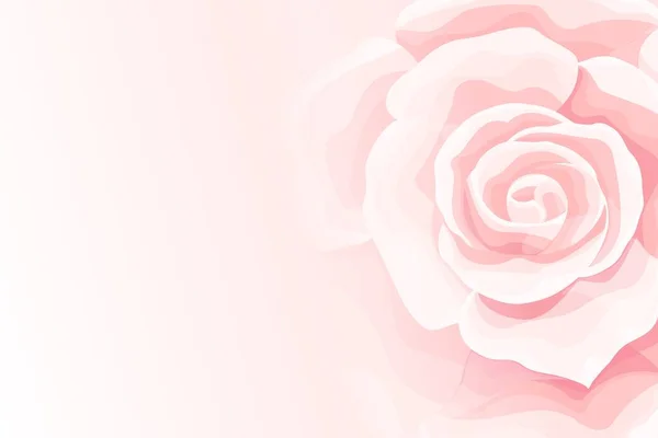 Fondo suave flor con brote de flor rosa crema — Vector de stock