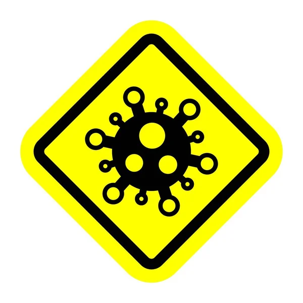 Karanténní biohazard signalizuje biologickou aktivitu. Zastavit koronavirus. — Stockový vektor