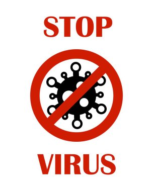 MERS Corona Virüs tabelasını durdurun. Vektör İllüstrasyonu