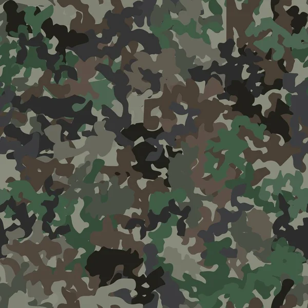 Sfondo modello mimetico. Stile classico abbigliamento mascheramento camo ripetizione stampa — Vettoriale Stock