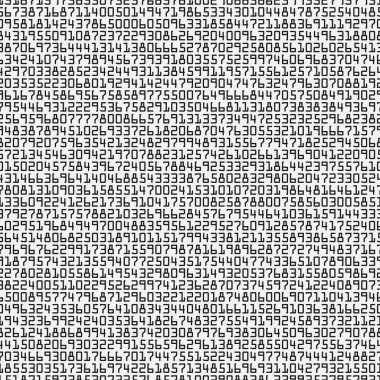 Rastgele semboller kusursuz desenler. Beyaz arkaplanda siyah sayılar