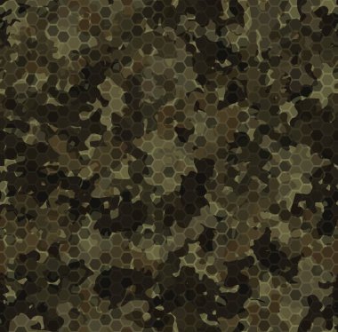 Askeri kamuflaj deseni kusursuz. Soyut ordu vektör çizimi