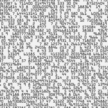 Rastgele semboller kusursuz desenler. Beyaz arkaplanda siyah sayılar