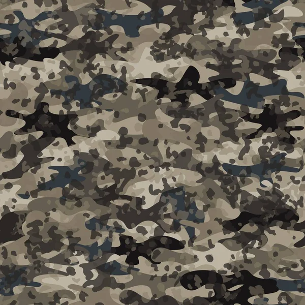 Modèle de camouflage sans couture. Texture kaki, illustration vectorielle — Image vectorielle