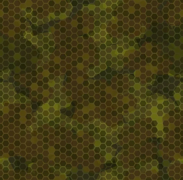 Camouflage de forêt d'automne. Texture de fond sans couture motif — Image vectorielle
