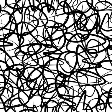 Kumaş tasarımı için el yapımı eğri çizgilerin soyut, pürüzsüz desen arkaplanı