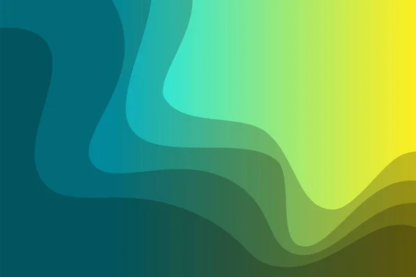 Meeresblaue Vektorschablone mit abstrakten Linien. Leuchtende Gradienten-Illustration — Stockvektor
